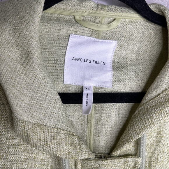 Avec Les‎ Filles Lightweight Hooded Jacket Size Large Celery - Picture 2 of 13